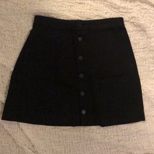 American Apparel Black Button Down Skirt